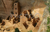 Ruins of Square Tower house in Mesa Verde National Park. Mesa Verde National Park was created to preserve the archeological heritage of the Ancestral Puebloans, both atop the mesas and in the cliffs dwellings below. The park includes over 4500 archeological sites, only 600 are cliff dwellings. Mesa Verde National park is located near Cortez, CO, USA.
