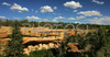 Ruins of Spruce Tree house in Mesa Verde National park. Mesa Verde National Park was created to preserve the archeological heritage of the Ancestral Puebloans, both atop the mesas and in the cliffs dwellings below. The park includes over 4500 archeological sites, only 600 are cliff dwellings. Mesa Verde National park is located near Cortez, CO, USA.

