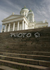 Lutheran cathedral in Helsinki, Finland, is dominating Senate Square with statue of Russian tsar Alexander II.
