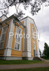 Kerimaki wooden church is located in Kerimaki, Finland. Kerimaki wooden church is, with its 45 meters in length, 42 meters width and 27 meters height (height of dome is 37 meters), Worlds largest wooden church. Church, which construction finished in 25th of September 1847, was consecrated June 11th 1848. <br> There are altogether 1670 meters of pews and it can accommodate over 3000 seating parishioners. Including standing room, he church can accommodate as many as 5000 people.  <br> The Rev. Fredrik Neovius, who held office in the 1840s, was of the opinion that half of the people  o the parish should be able to meet for religious worship at the same time. Festival days and market days also had an influence on he scale of the church. Big gatherings were part of the everyday life and it was only natural to meet for worship on market days. The original idea was to gather all the people to worship at the same time.
