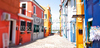 Burano is an island in the Venetian Lagoon, Italy. Like Venice itself, it could more correctly be called an archipelago of four islands linked by bridges. It is situated near Torcello at the northern end of the Lagoon, and is known for its lacework and brightly colored homes. <br> Small, brightly-painted houses on Burano follow a specific system originating from the golden age of its development. If someone wishes to paint their home, one must send a request to the government, who will respond by making notice of the certain colors permitted for that lot.
