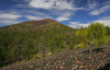 Lava flows from Sunset crater volcano. Sunset crater volcano is situated in Sunset Crater volcano National monument near Flagstaff, AZ, USA. Its last eruption was around year 1250.
