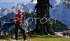 Central Julian Alps with Skrlatica, Prisojnik, Kukova spica and Vrsic are seen from 1909m high Slemenova Spica. Fall brought first snow in mountains around Vrsic, Slovenia. Trees in mountains above Kranjska gora, Slovenia, painted their leaves into colorful fall colors, while first snow in mountains put some more contrast to already beautiful and peaceful landscape.
