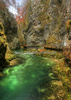 Waters of Radovna river are flowing through picturesque gorge of Blejski Vintgar. Carved into the steep walls of the gorge, the trail leeds you over bridges and through galleries just above tumultuous rapids and deep pools of crystal-clear water. The gorge ends at the 16meter high Sum Waterfall. Gorge of Blejski Vintgar is a protected natural site.

