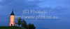 Church of Saints Primus and Felician in Jamnik, Slovenia on late evening of 26th of May 2010, when sun was setting down behind plateu of Jelovica. Church is build on hill overlooking most of the northern part of the Ljubljana Basin with the Julian Alps as a backdrop towards the northwest and the Kamnik Alps towards the east.
