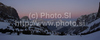Landscape with high Dolomite mountains around Gardena pass in Val Gardena, Italy on late winter evening of 11th of March 2011.
