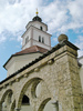 Rosary church, Rozenvenska cerkev, Cankarjeva ulica, Kranj <br>   <br> In the first decade of the 16th century, this succursal church dedicated to the Holy Mother of the Rosary was built above the lower city gate. In the 1570s, the church served as a place of worship for Protestants and during this period all its original furnishings were lost. The church was restored in the 17th century. The church is an ordinary example of Late Gothic architecture with a rectangular nave and somewhat narrower presbytery. The presbytery and nave have Gothic vaulting. In 1892, the church was completely renovated in the historicist style, and thus a great many of the historical features were removed. However, the church is still an important element of the view of the city and a dominant feature of the old city. <br> 
