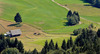 Views to villages Studor and Srednja vas in upper Bohinj valley, Slovenia, from top of Rudnica mountain. Rudnica is 946m high mountain located on ridge dividing upper and lower Bohinj valley, offering beautiful views to Julian Alps mountains, and villages of lower and upper Bohinj valley.
