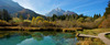 Zelenci is a spring and nature reserve near village of Kranjska Gora, Slovenia. Zelenci sprin is source of Sava river. <br> At Zelenci, water from the underground stream Nadiza emerges through the porous bottom of 2 meter deep lake, whose waters are noted for their deep, brilliant green. The spring and its surrounding area are named after this color, as zelen meaning green in Slovene.
