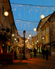 Christmas lights in Kranj, Preseren street. (Presernova ulica)
