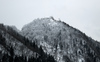 Winter view towards Smarjetna Gora (Mount St. Margaret)  with the Bellevue hotel and St. Margaret Chapel is a hill, 646 m, which rises above Kranj on the right bank of the Sava river.
