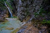Zapotok waterfall is located on the end of Upper Trenta valley, Slovenia, and was created by Suhi Potok stream. Its surrounded by Prisank, Razor and Bavski Grintavec mountains.
