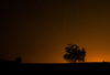Night sky with stars and perseid meteor shower on field near village Preddvor, Slovenia, on clear summer night of 13th of August 2015.
