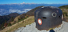 Old Italian military bunker uon top of Mozic, from time between first and second World war, when Yugoslavian Italian border was crossing mountains around Soriska Planina above Sorica, Slovenia, on late autumn day of 31st of October 2015.
