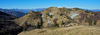 View to Triglav from top of mountain Mozic. Mozic is mountain above Soriska Planina near Sorica, Slovenia, on late autumn day of 31st of October 2015.
