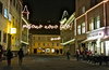 Kranj christmas lights in Postna ulica, street. 
