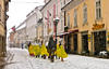 Winter day in Kranj,  Preseren street. (Presernova ulica)
