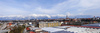 City of Kranj with the KamnikÐSavinja Alps (Kamnisko-Savinjske Alpe) in background. 
