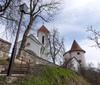 The Pungert tract is located at the edge of the old town on the promontory near Trubar Square.  Despite a number of reconstructions, Pungert still contains one wholly preserved 16th century medieval defence tower; it served as the towns dungeon (1832) and later was used for housing purposes. In the immediate vicinity of the tower is a Gothic rib-vaulted church built during the 15th century plague and dedicated to the deadly disease protectors, St. Fabian, St. Sebastian and St. Rok. The bell tower and the shed were added to the building in the 18th and 19th centuries respectively.
