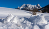 Winter in Toblach, Italy, with view to Dolomites mountains on Monday, 14th of March 2016.
