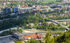 Smarjetna Gora (Mount St. Margaret) is a hill which rises above Kranj on the right bank of the Sava river. At the same time, it is also the last outgrowth of the Skoflja Loka hills. Its elevation is 646 m but according to different sources, it is 643 m.  <br> From the Bellevue hotel terrace, you can see at least one fifth of Slovenia in clear weather.
