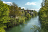 Kranj, Sava river seen from Stara Cesta road.

