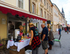 Lively Preseren street (Presernova ulica) in Kranj, Slovenia
