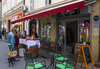 Lively Preseren street (Presernova ulica) in Kranj, Slovenia
