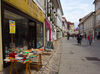 Lively Preseren street (Presernova ulica) in Kranj, Slovenia
