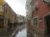 Streets in Kranj, Slovenia, on rainy summer Sunday, 3rd of July 2016.
