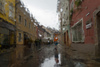 Streets in Kranj, Slovenia, on rainy summer Sunday, 3rd of July 2016.
