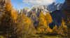 Central Julian Alps with Skrlatica, Prisojnik, Kukova spica and Vrsic are seen from 1909m high Slemenova Spica.
