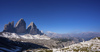 Views of Drei Zinnen - Tre Cime above Misurina, Italy, during early morning hike on Tuesday, 25th of June 2019.
