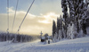 Ski lifts are turned off due Covid-19 regulations preventing them to operate, even though theres plenty of snow after snow storm in last few days. Pokljuka and slopes of Visevnik mountain, Slovenia, on morning of 11th of December 2020, after extensive snow fall, which brought more than 1.5m of snow to Julian Alps in less then two days.