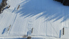 Aerial view to winter landscape near Kranjska Gora, Slovenia.