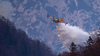 Few 100 firefighters, 4 helicopters and firefighting plane that came to help from Croatia, tried to extinguish forest fire that started in mountains above village Potoce near Preddvor, Slovenia on Monday 28th of March 2022. Their efforts were still continuing on Tuesday, 29th of March 2022.