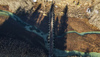 Aerial views to Zelenci meadows near Kranjska Gore, Slovenia, on sunny winter morning of 23rd of December 2023.