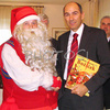 Embassy of Finland in Slovenia organized trip for Santa Claus from cold Rovaniemi, Finland to Ljubljana, Slovenia. During Santa Claus visit in Slovenia, Santa Claus (L) also met with Slovene Prime Minister Janez Jansa (R).
