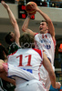 Dalibor Bagaric (no.14) of Croatia shooting during preparation match for Olympic qualifications, between Slovenia and Croatia. Preparation match between Slovenia and Croatia was played in Sencur, Slovenia, on Saturday, 28th of June 2008.
