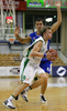 Teemu Rannikko (no.9) of Union Olimpija (L) attacking and passing by Miha Zalokar (no.6) of Helios Domzale (R) during match of 6th round of UPC Telemach Basketball League between KK Union Olimpija, Ljubljana, Slovenia and Helios Domzale, Slovenia. Match ended with victory of Helios Domzale, who defeated Union Olimpija with 82:87. Match between KK Union Olimpija and Helios Domzale was played in Tivoli Arena in Ljubljana, Slovenia on 14. April 2007.
