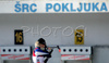 Kaisa Makarainen of Finland during last shooting in women mass start race on Pokljuka, Slovenia. IBU Biathlon World Cup sprint race was held on Pokljuka, Slovenia on 21th of January 2007. <br> Credit: Primoz Jeroncic / PhotoSI
