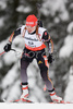 Andrea Henkel of Germany skiing during women 7.5 km Sprint Biathlon World Cup race in Anterselva, Italy. Sprint race of Women IBU Biathlon World Cup was held in Anterselva, Italy on 17th of January 2008.

