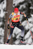 Winner Kati Wilhelm of Germany skiing on her way to victory in the women 7.5 km Sprint Biathlon World Cup race in Anterselva, Italy. Sprint race of Women IBU Biathlon World Cup was held in Anterselva, Italy on 17th of January 2008.
