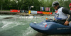 Jan Liska getting ready before start of Kayak rodeo Slofreestyle 2007 race. International kayak rodeo race was held in Tacen, Slovenia on 9th of June 2007.
