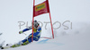 Second placed Nicole Gius of Italy skiing in second run of Women Alpine skiing giant slalom FIS World Cup in Kranjska Gora, Slovenia. Golden Fox trophy was held in on 6th of January 2007 in in Kranjska Gora, Slovenia, as replacement for Maribor, Slovenia, where organizers couldnt prepare track due high temperatures.
