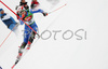Carlo Janka of Switzerland skiing in first run of men slalom race of Audi FIS Men Alpine skiing World Cup 2008. Slalom race was held in Bad Kleinkirchheim, Austria on 9th of December 2007.
