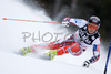 Kalle Palander of Finland clears a gate in the first leg of the mens ski world cup Giant Slalom race in Alta Badia, Italy. Giant slalom World cup race was held in Alta Badia, Italy, on 16th of December 2007.
