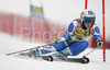 Camilla Alfieri of Italy skiing in first run of women giant slalom World Cup race in Maribor, Slovenia. First giant slalom run of 44th Golden Fox trophy and Women FIS Alpine skiing World Cup was held in Maribor, Slovenia, on 12th of January 2008.
