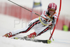 Sandrine Aubert of France skiing in first run of women giant slalom World Cup race in Maribor, Slovenia. First giant slalom run of 44th Golden Fox trophy and Women FIS Alpine skiing World Cup was held in Maribor, Slovenia, on 12th of January 2008.
