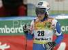 Camilla Alfieri of Italy reacts after crossing finish line in second run of women giant slalom World Cup race in Maribor, Slovenia. Giant slalom race of 44th Golden Fox trophy and Women FIS Alpine skiing World Cup was held in Maribor, Slovenia, on 12th of January 2008.
